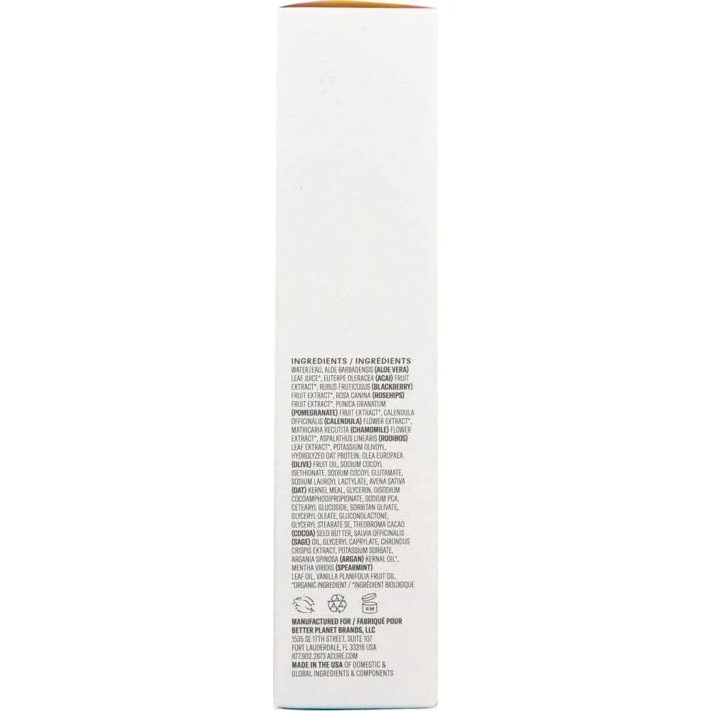 Acure Radically Rejuvenating Cleansing Cream, 4 Fl Oz (Case of 3)
