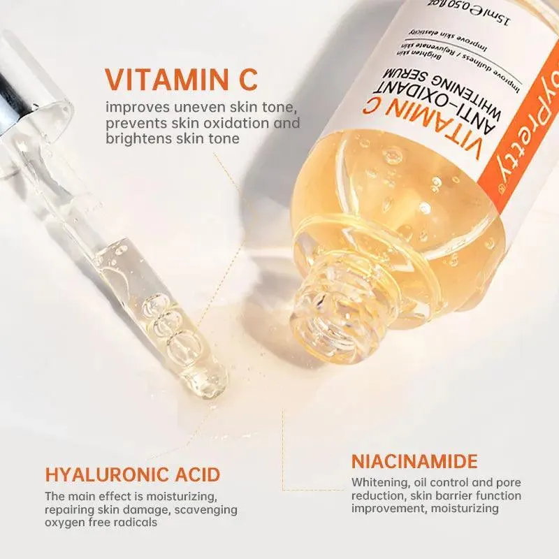 Anti-Wrinkle. Vitamin C Serum with Hyaluronic Acid: Skin Brightening & Protection