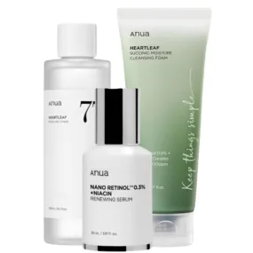 ANUA Renewing Serum & Toner & Cleansing Foam Set