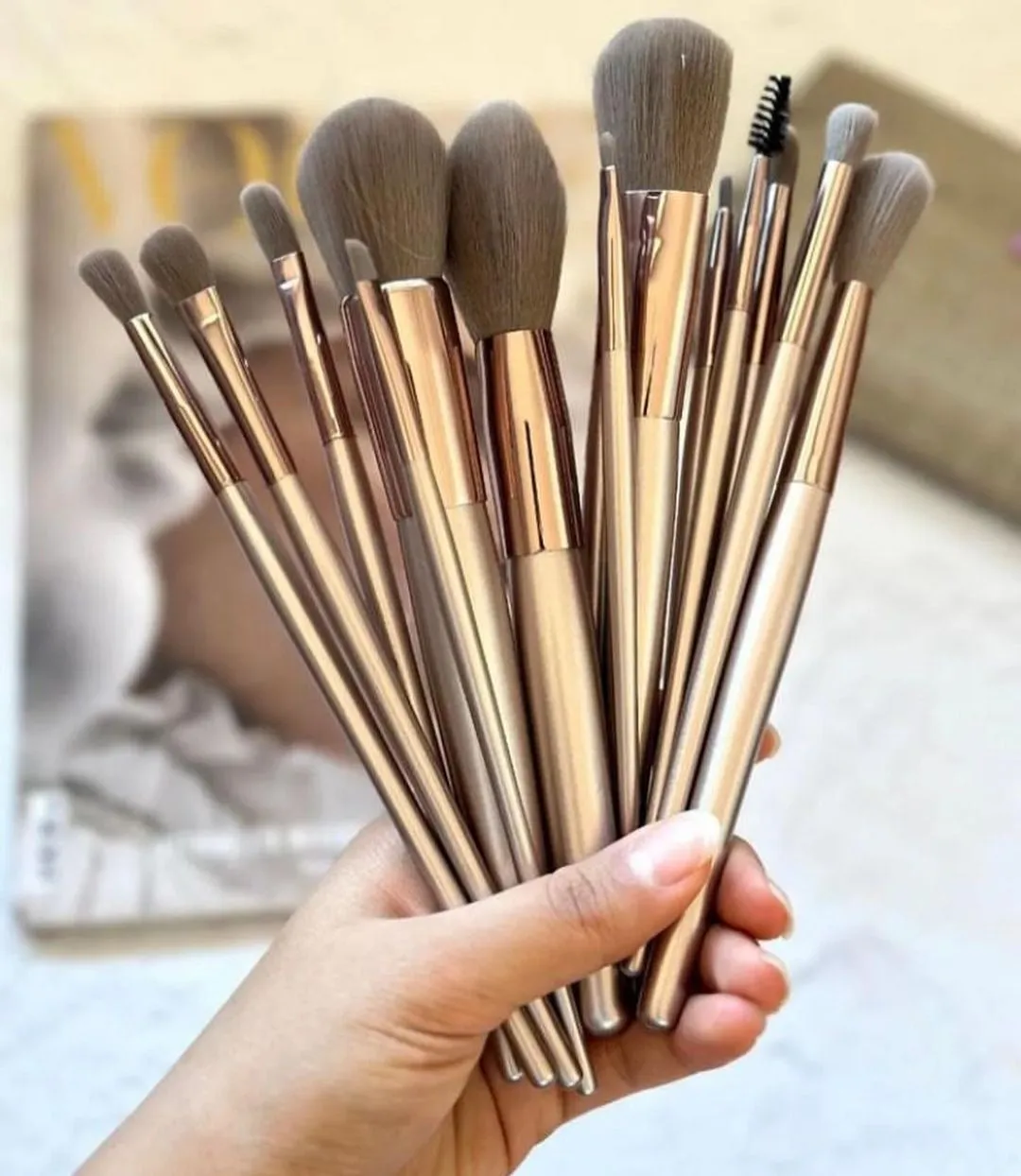 BH Cosmetics - 15pcs Brushes with Leather Pouch