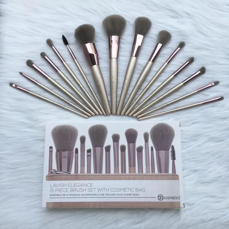 BH Cosmetics - 15pcs Brushes with Leather Pouch