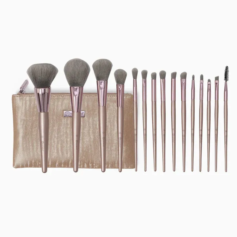 BH Cosmetics - 15pcs Brushes with Leather Pouch