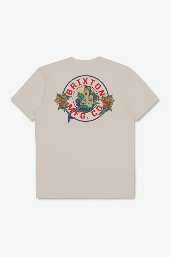 Brixton Geneva T-Shirt - Cream Worn Wash