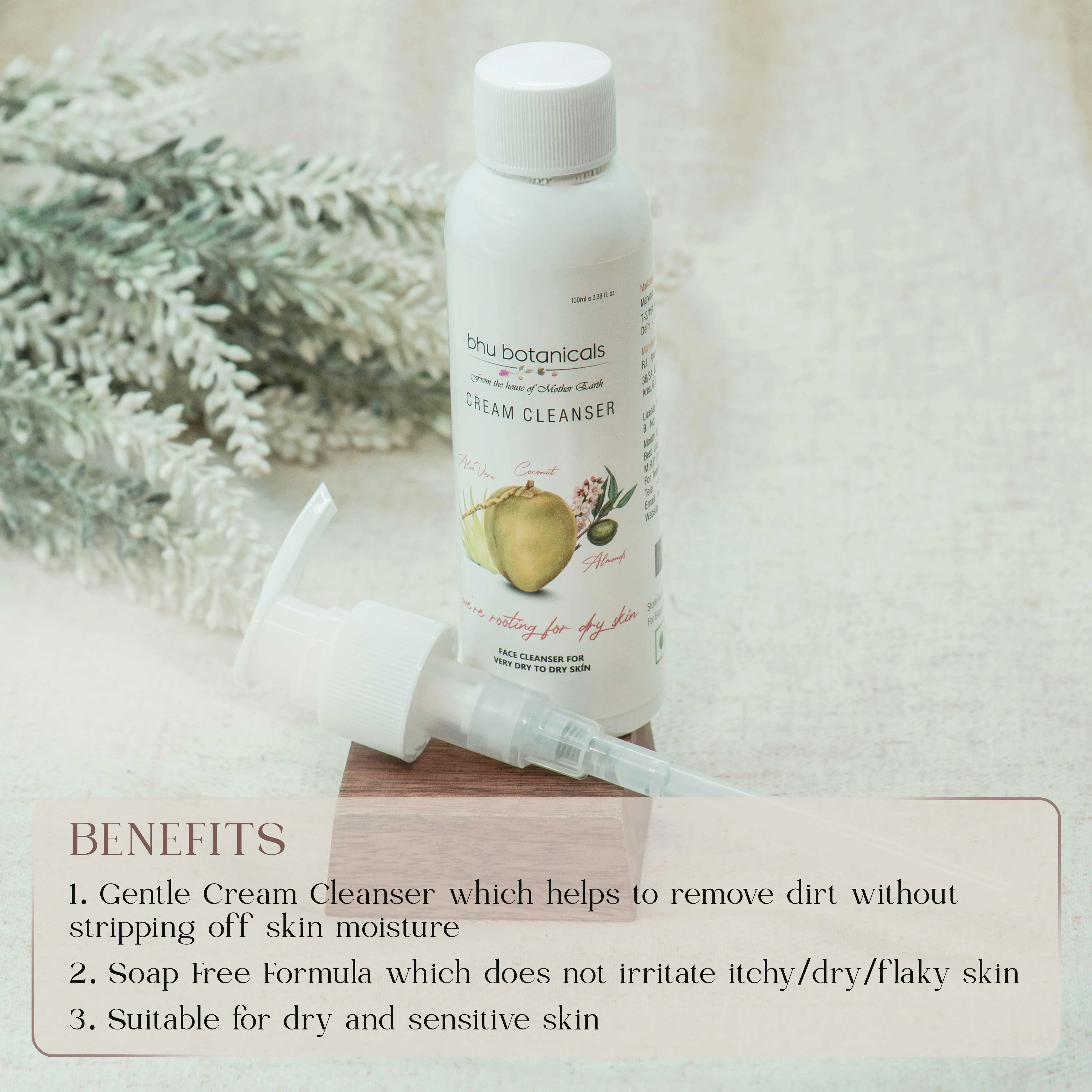 Cream Cleanser- Face Wash for Dry to Very Dry Skin & Sensitive Skin- 100 ml