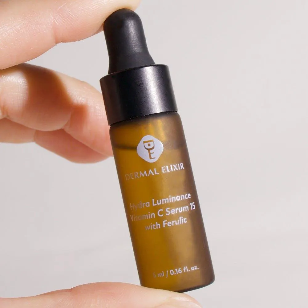 Dermal Elixir Hydra Luminance Vitamin C Serum 15 with Ferulic 5ML X 6 5ml x 6