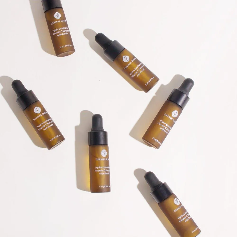 Dermal Elixir Hydra Luminance Vitamin C Serum 15 with Ferulic 5ML X 6 5ml x 6