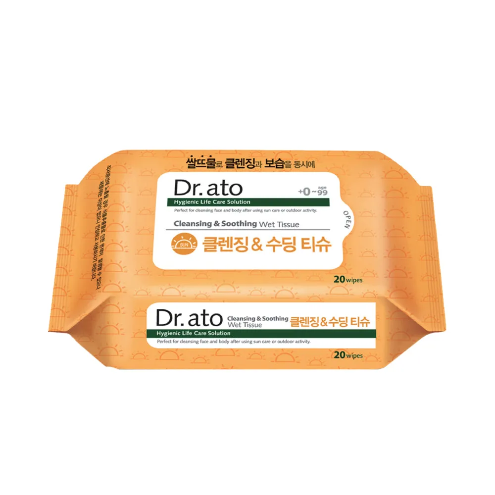 Dr.Ato Cleansing & Soothing Wet Tissue 20pc