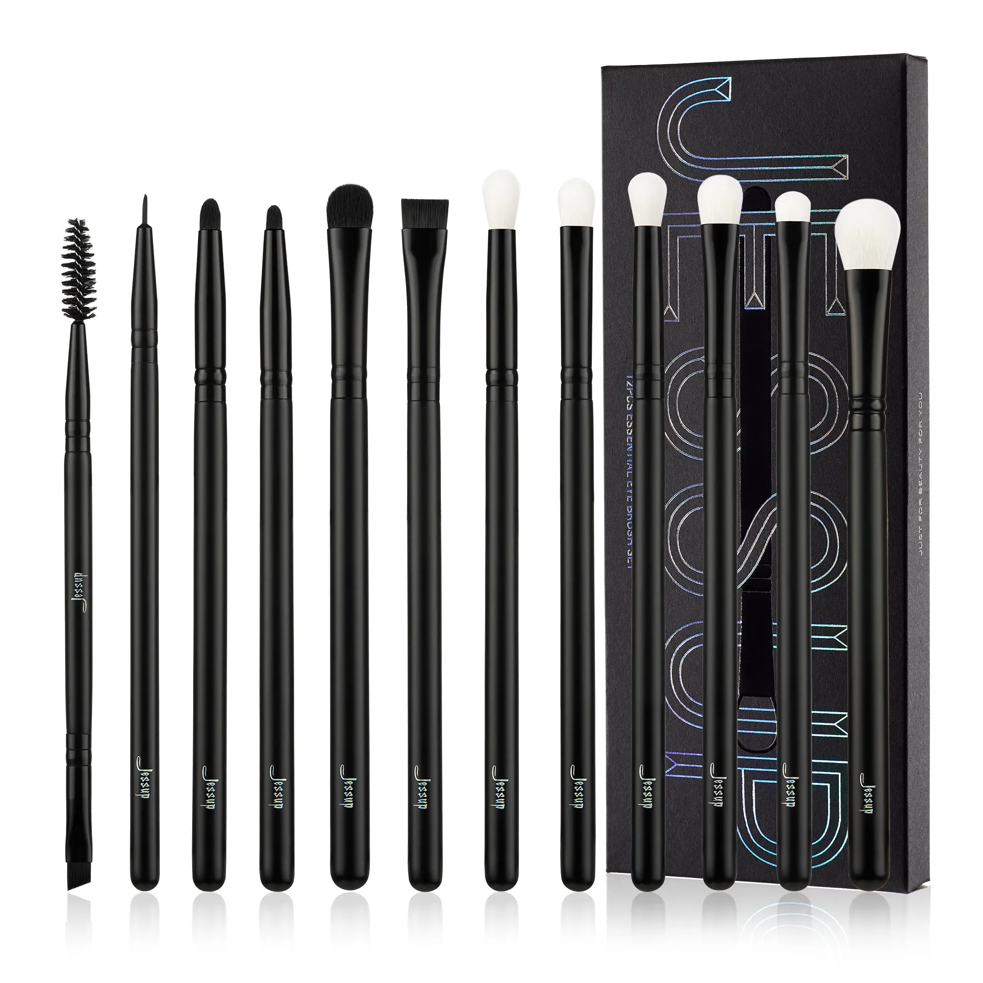 Essential Eye Brush Gift Set Natural and Synthetic 12 Pcs T322