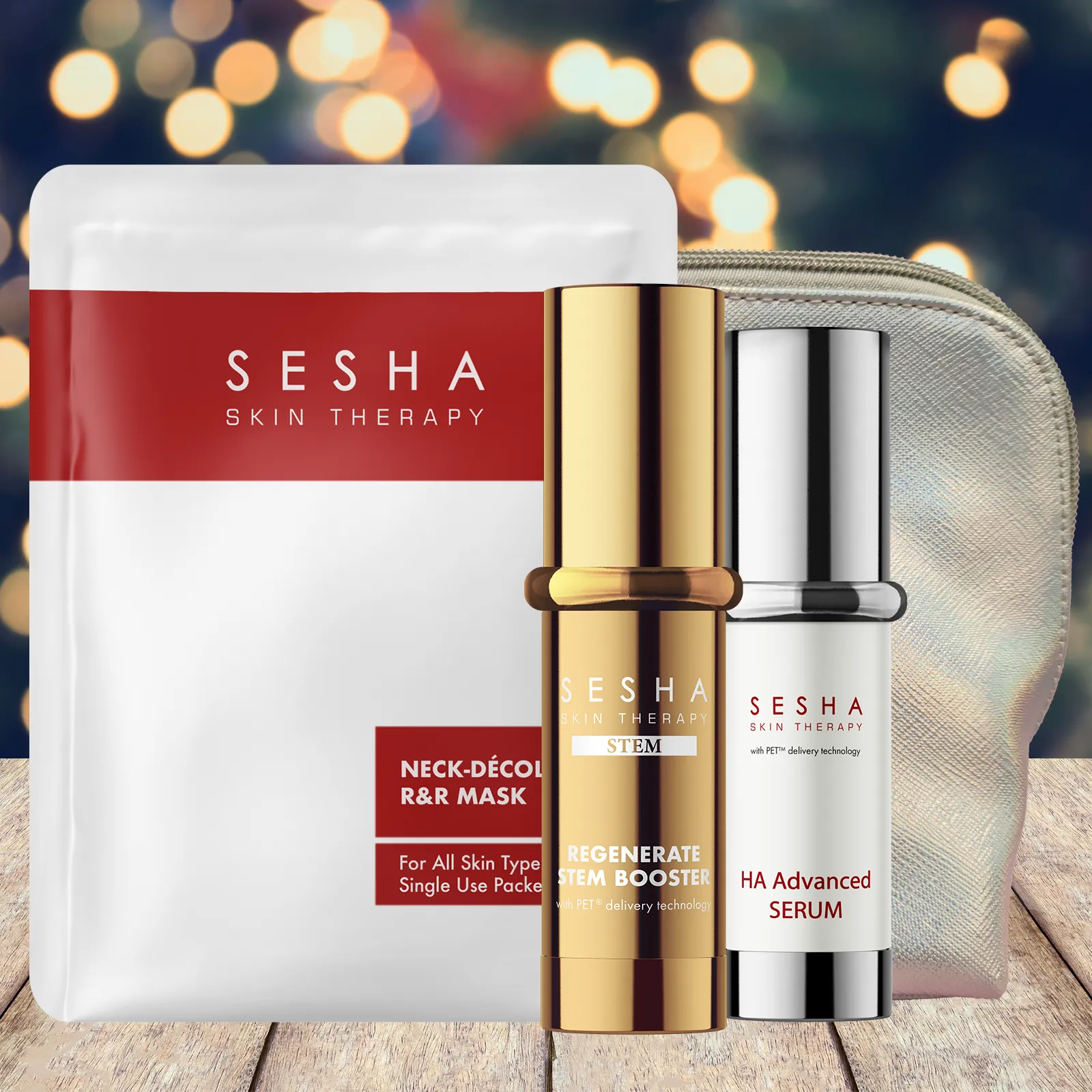 Mature Skin - Stem Booster, HA Advanced serum, neck & decollete and holo bag - Wholesale