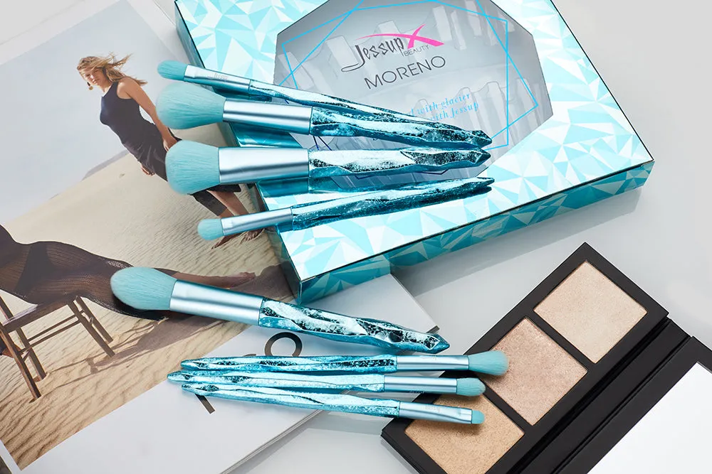 Moreno Glacier Blue 8Pcs Brush Set T269