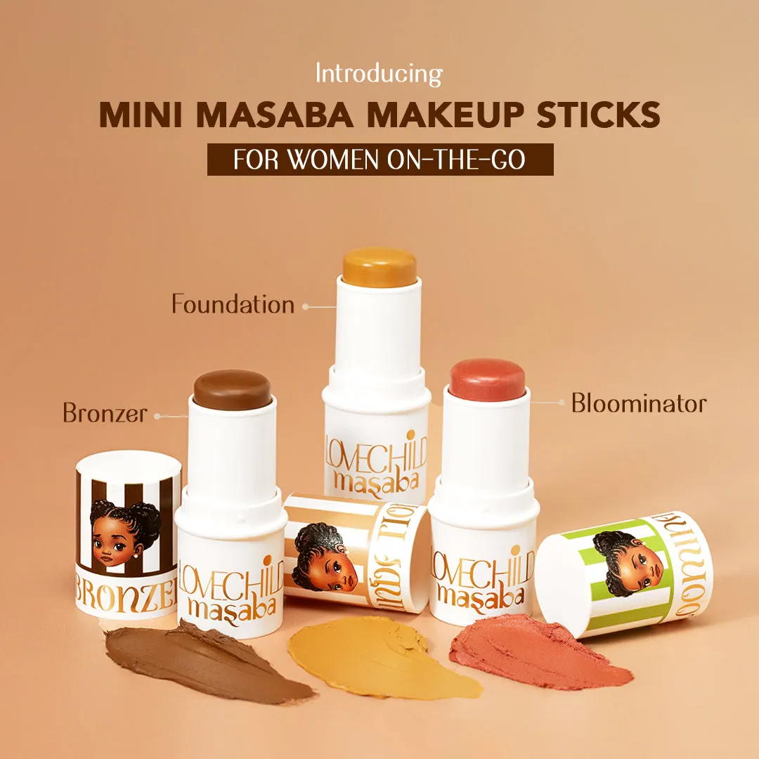 New-bie - Mini Masaba Foundation Makeup Stick (Medium) Easy To Blend, Mattifying Coverage