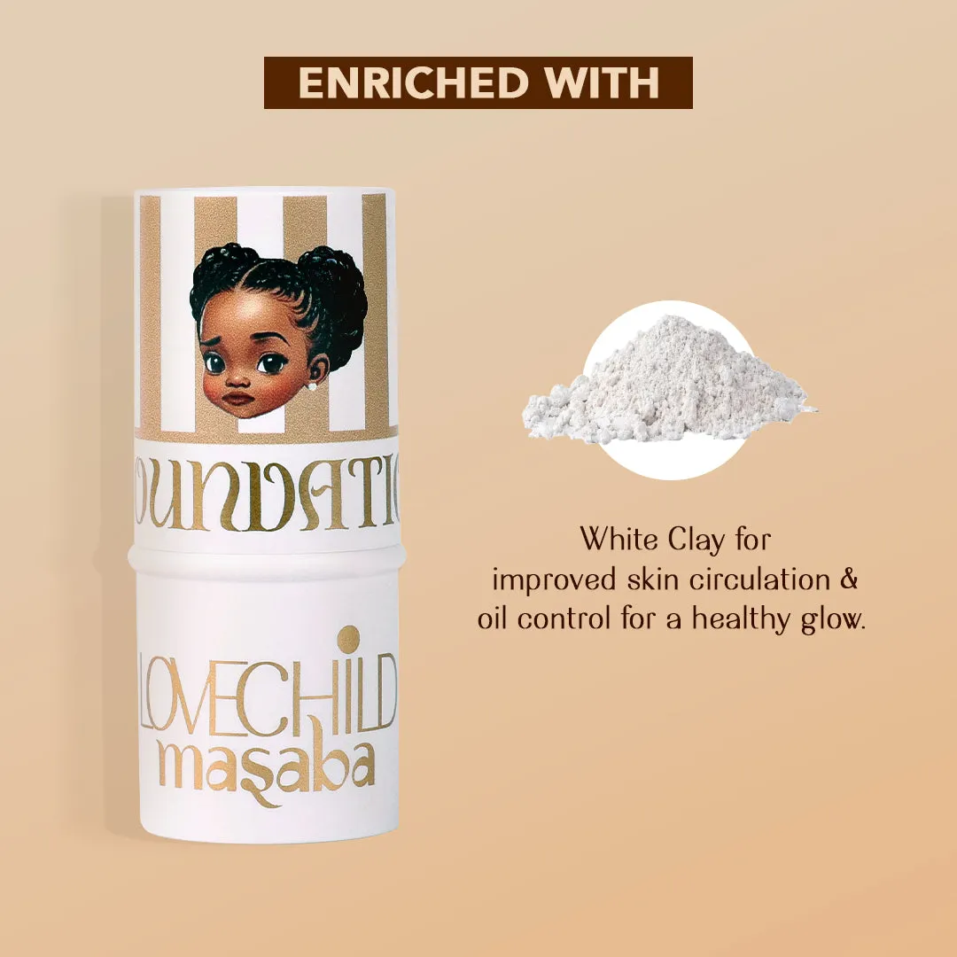 New-bie - Mini Masaba Foundation Makeup Stick (Medium) Easy To Blend, Mattifying Coverage