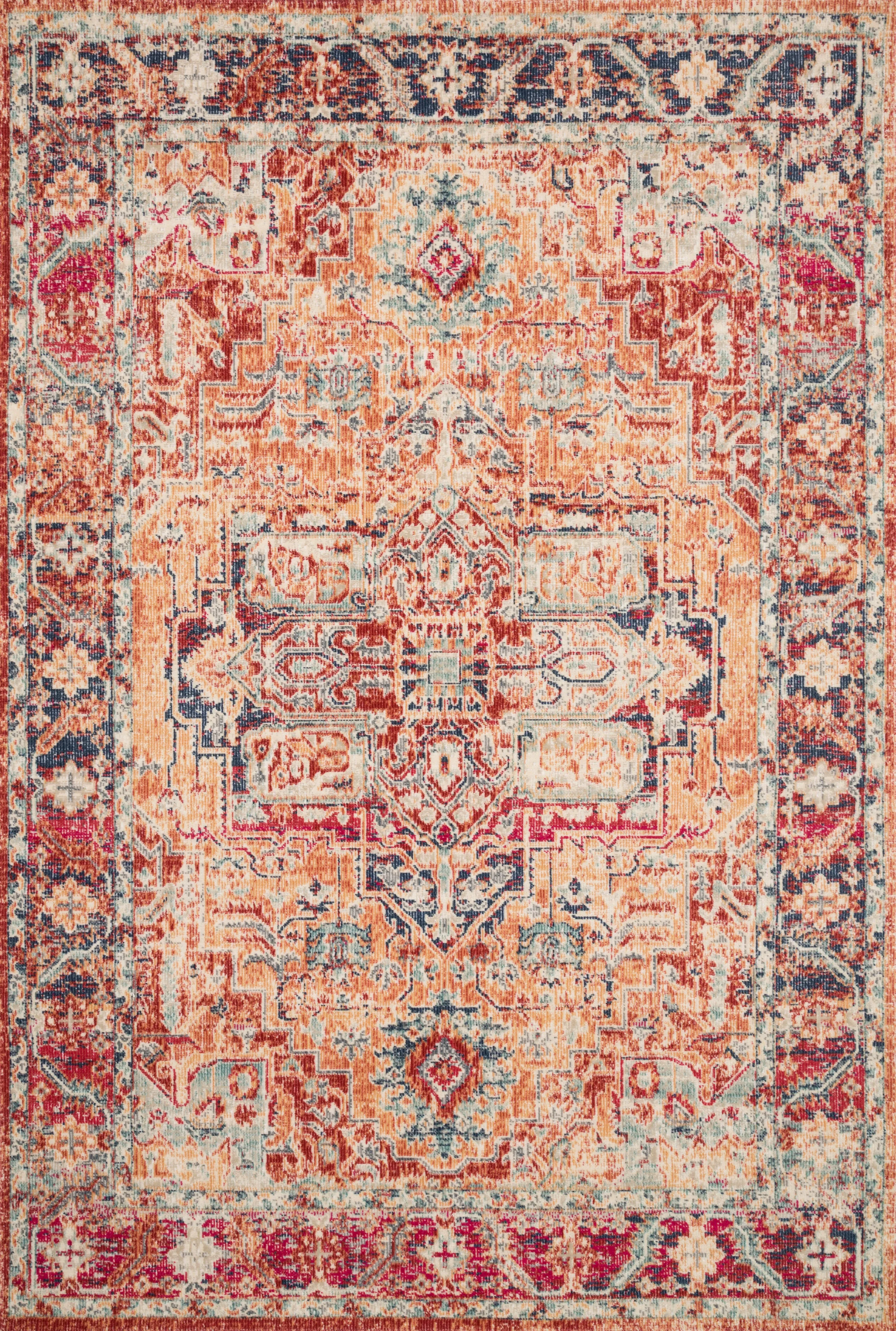 Nour Rug in Lava & Navy