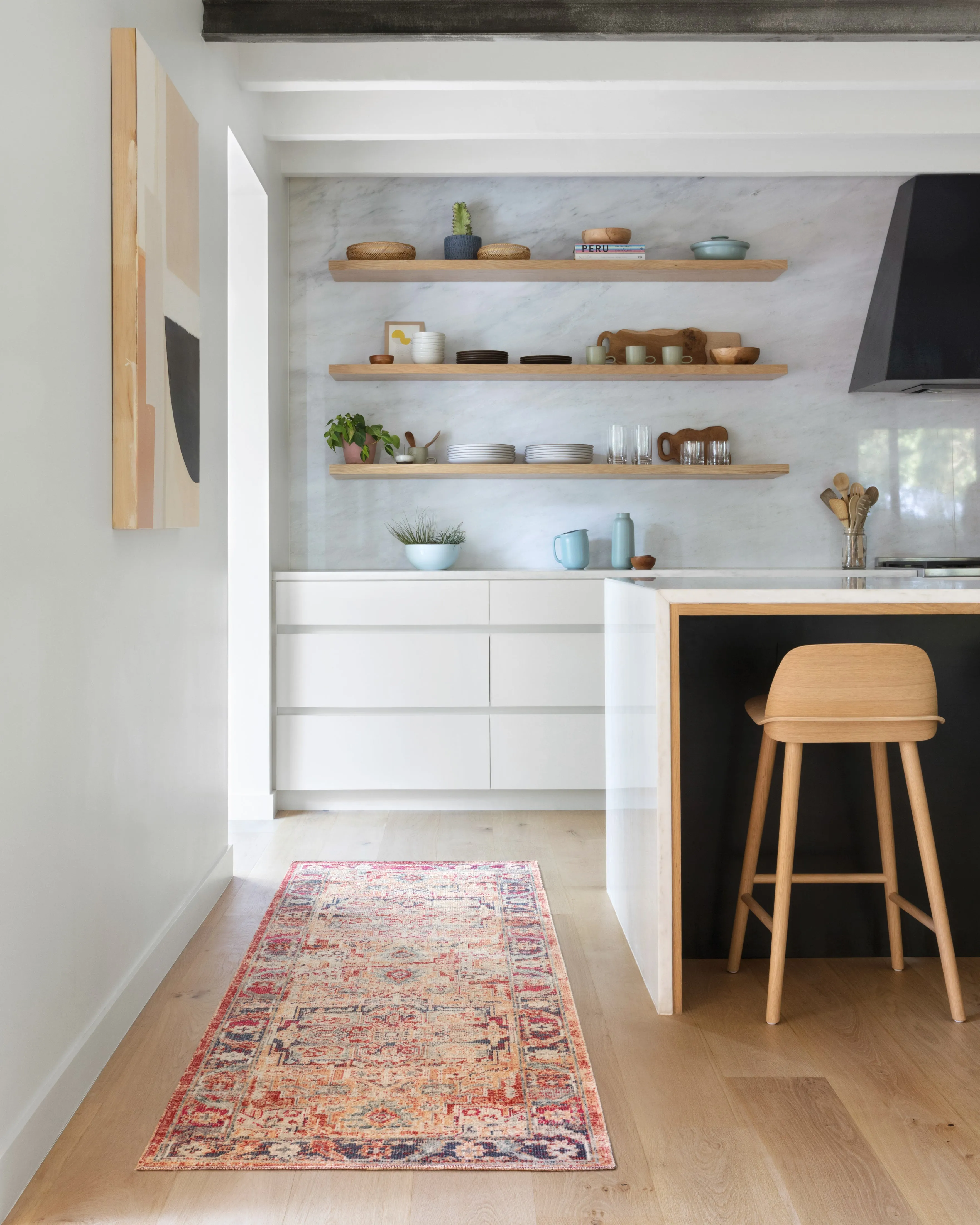 Nour Rug in Lava & Navy