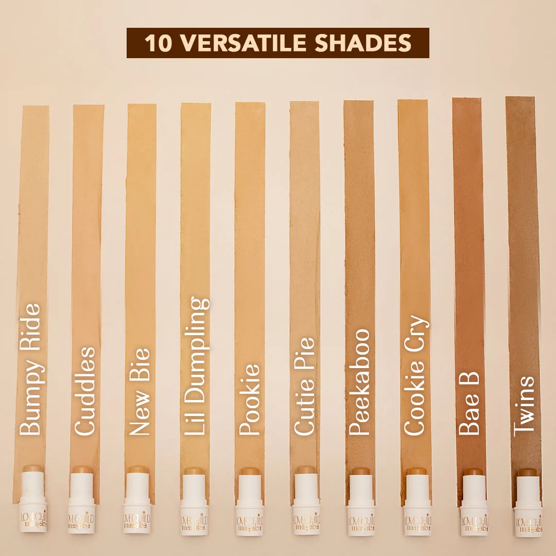 Pookie - Mini Masaba Foundation Makeup Stick (Medium) Easy To Blend, Mattifying Coverage