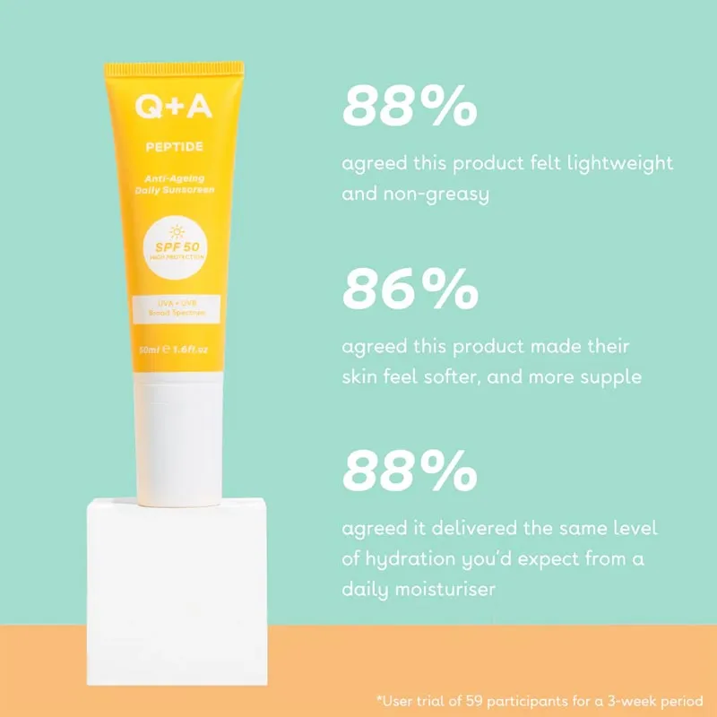 Q A Peptide Anti-Ageing Face Sunscreen SPF 50