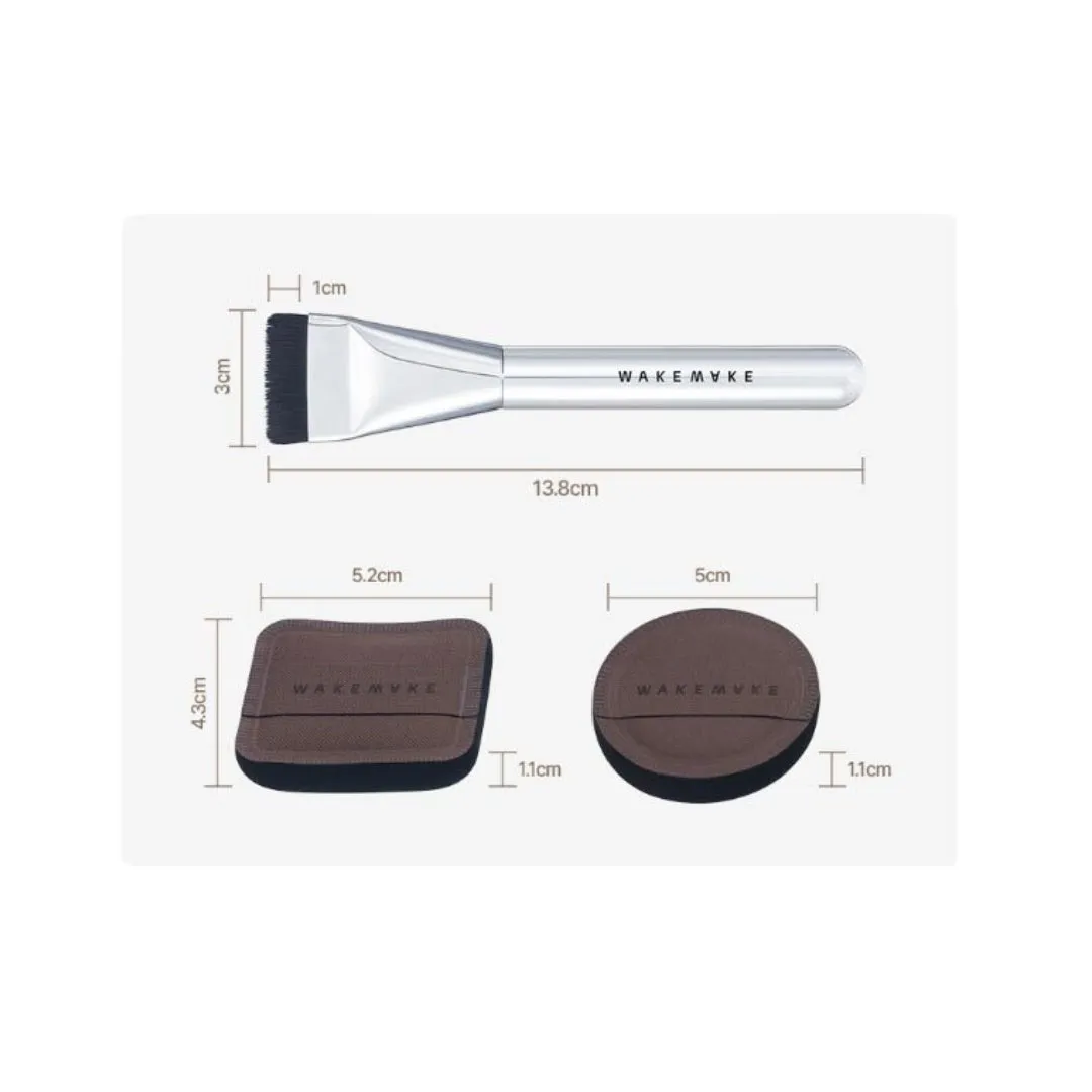 Spatula Wide Foundation Brush Puff Duo Set