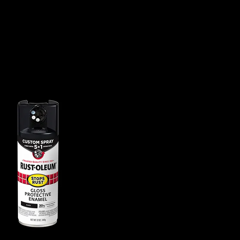 Stops Rust Protective Enamel with Custom 5-in-1 Spray Paint - Black