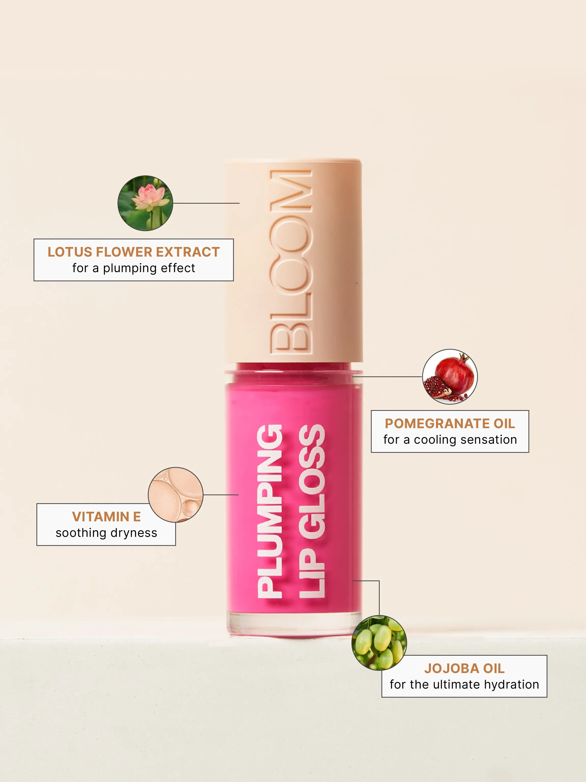 Studiowest Bloom Pink 08 Fuchsia Lip Gloss - 7 GM